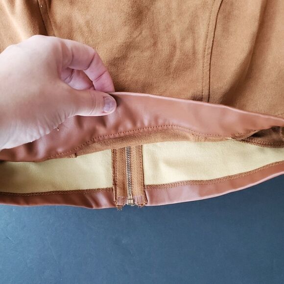 Necessary clothing Tan Suede Crop Top - Picture 5 of 9